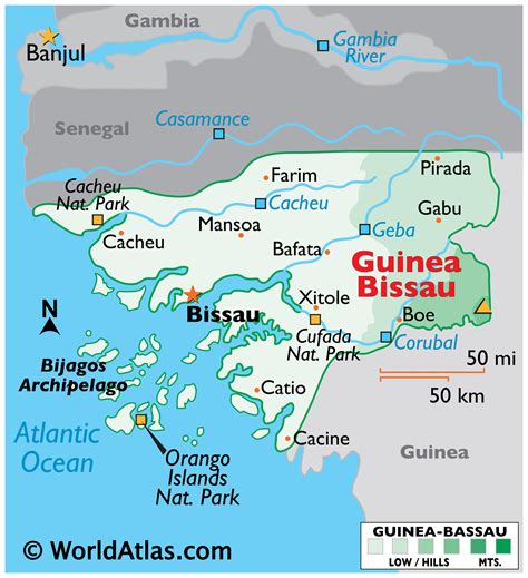 guinea bissau map.